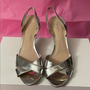 Calvin Klein Metallic Silver Women's Sandals